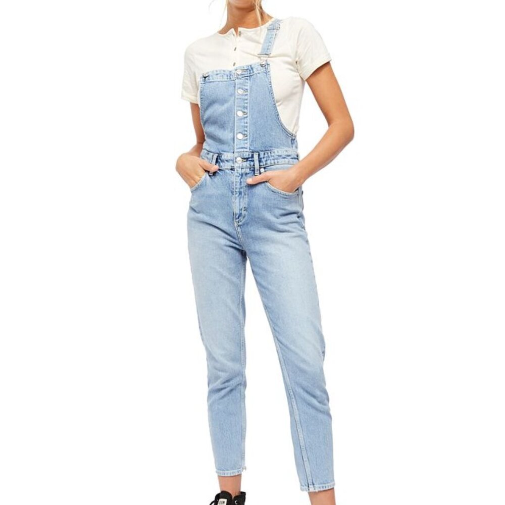Free People Shelby We the Free Overall in Stone Beach Wash